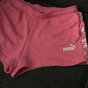 Puma size medium pink sweat shorts.